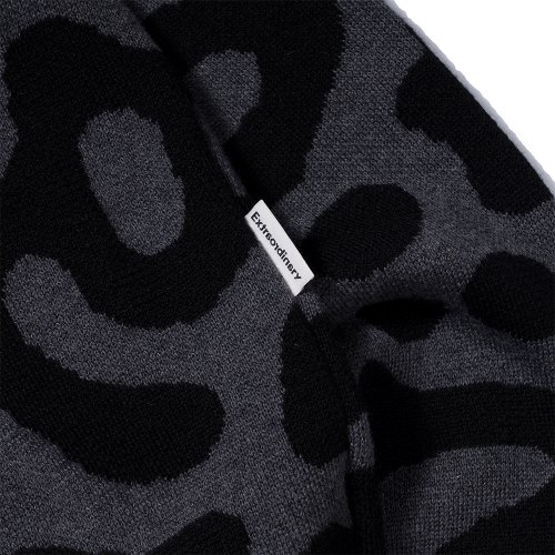PATTERN CARDIGAN CHARCOAL