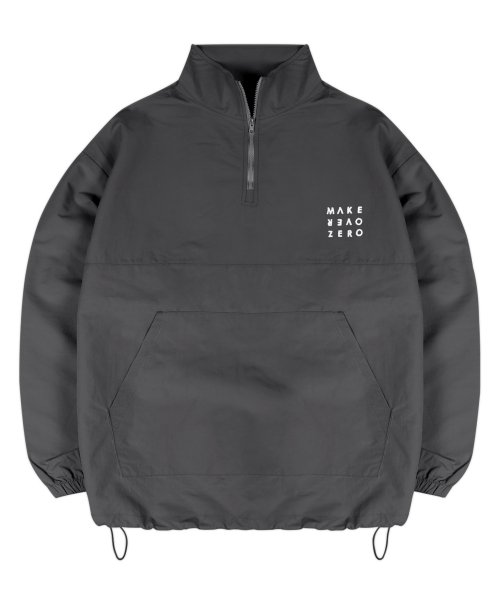 Легкий нейлоновый анорак Half Zip (Dark Gray)