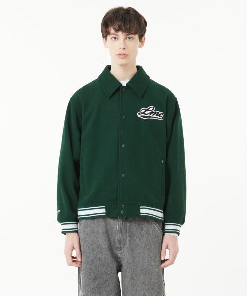 CLASSIC WOOL VARSITY JACKET dark green