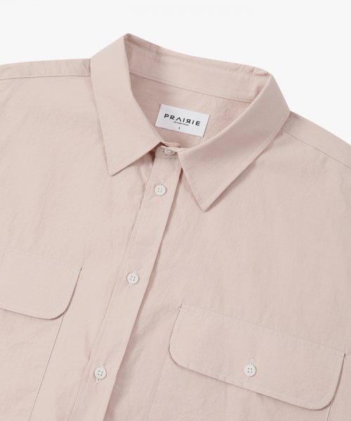 Рубашка оверсайз с большими карманами (BABY PINK)