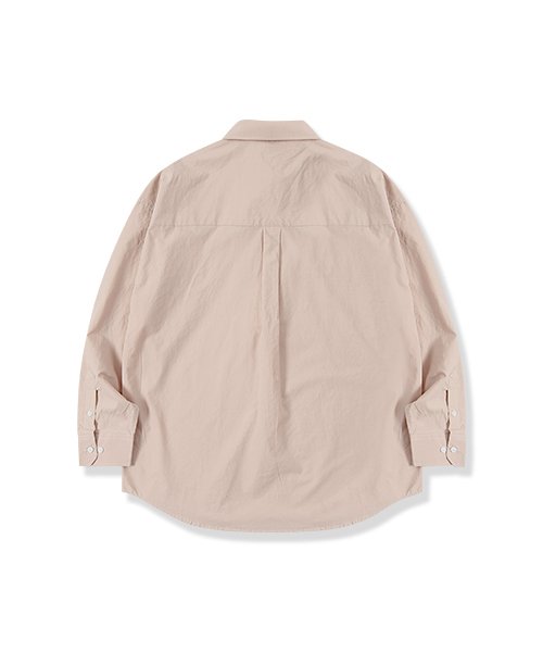 Рубашка оверсайз с большими карманами (BABY PINK)