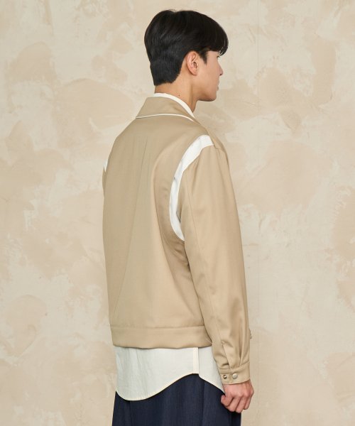 Минималистичная куртка со складками Action (BEIGE)