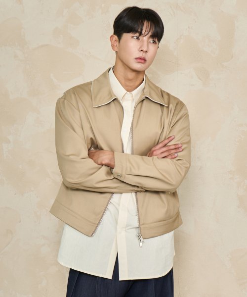 Минималистичная куртка со складками Action (BEIGE)