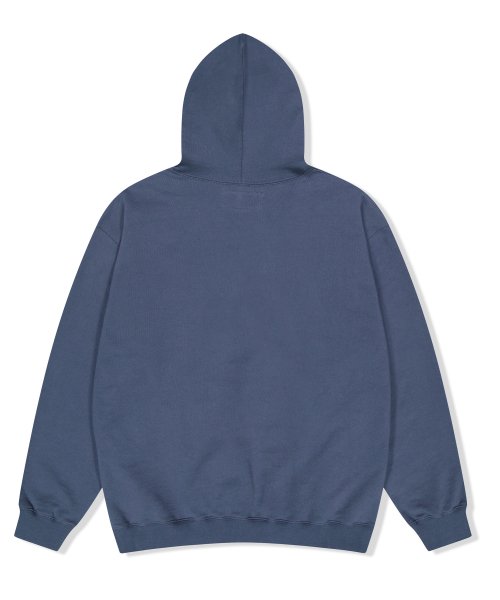 MUSINSA | YESEYESEE Arch logo Hoodie Indigo