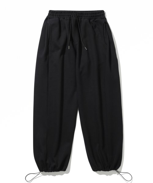 Широкие спортивные штаны с боковыми складками Black
