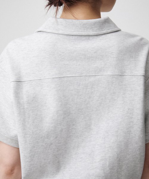 Женский свитшот с двойным трикотажным воротником [Melange Light Grey]