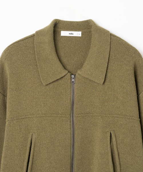 Жаккардовый трикотажный блузон [Khaki]