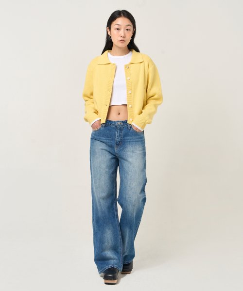 Базовый кроп-кардиган Yellow