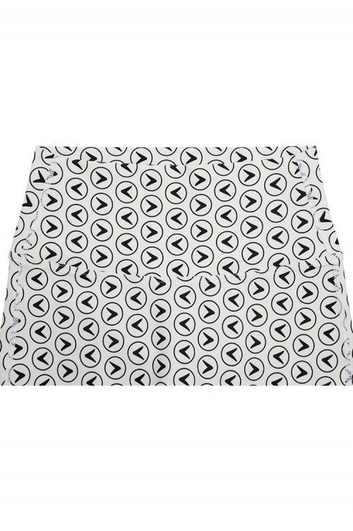INTEREST Логотип DIGITAL PRINT HALF LEGGINGS_WHITE
