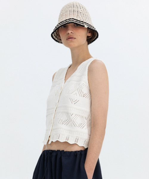 CROCHET Трикотаж SLEEVELESS - IVORY