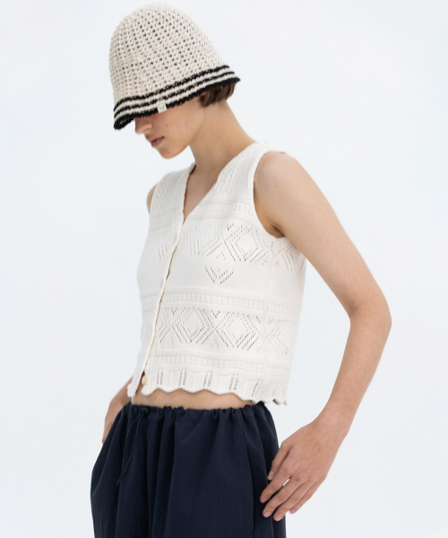 CROCHET Трикотаж SLEEVELESS - IVORY