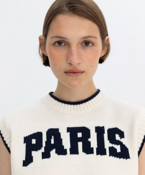 PARIS Логотип Жилет - IVORY