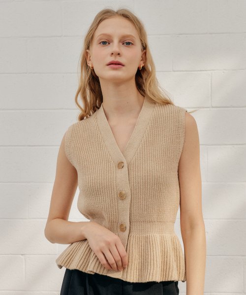 FLARE Жилет CARDIGAN_BEIGE