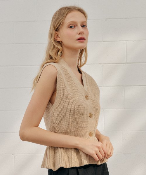 FLARE Жилет CARDIGAN_BEIGE
