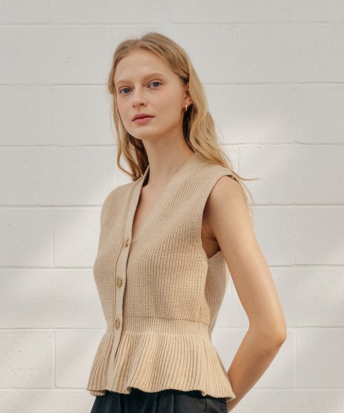 FLARE Жилет CARDIGAN_BEIGE