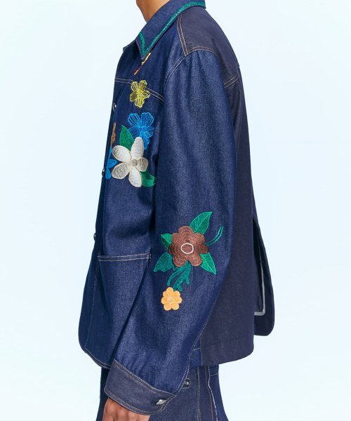 MUSINSA | ANDERSSON BELL Flower Embroidered Chore Jacket awa534m