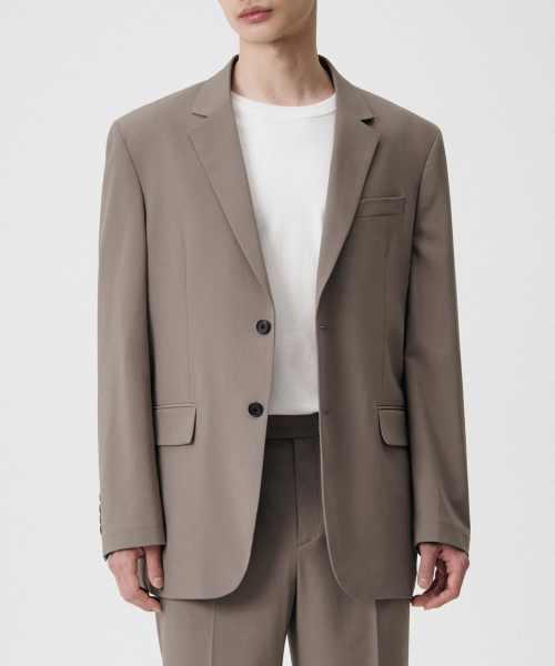 [Cooltandard] Relaxed Basic Blazer [Dusty Beige] thumbnail 3