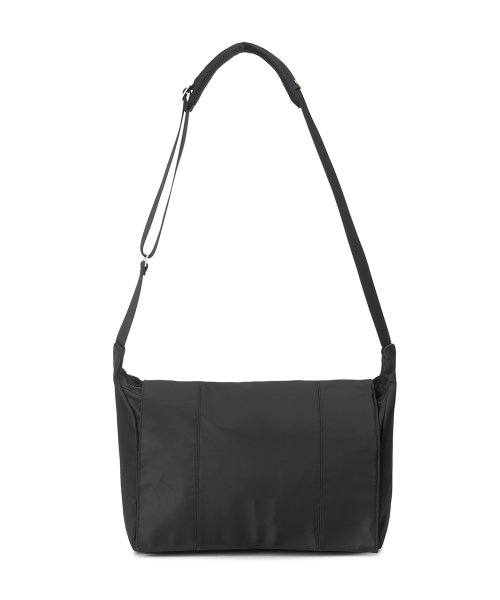 VERTICAL FLAP MESSENGER BAG (B005_BLACK)