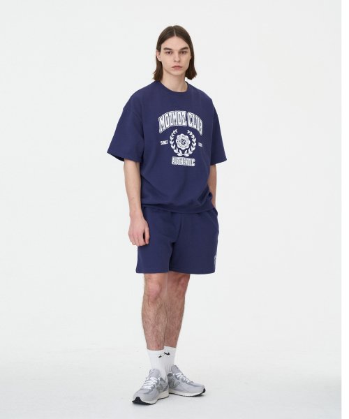 Оверсайз свитшот Laurel с коротким рукавом navy