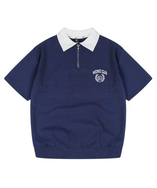 Свитшот с воротником и вышивкой Laurel Navy