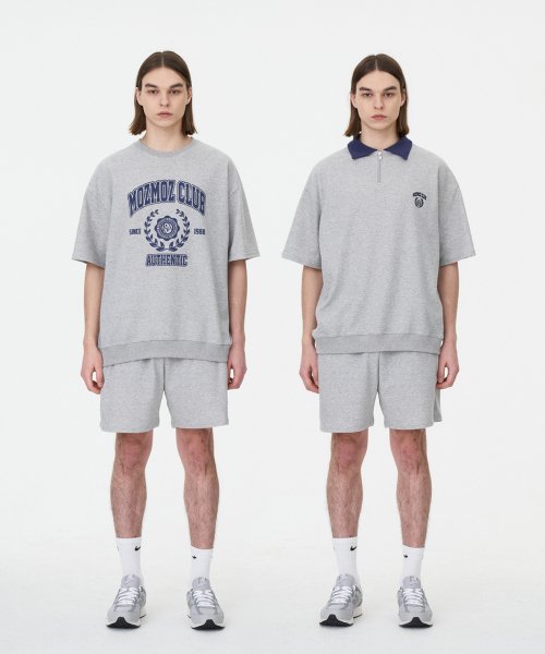 [SET] Летний костюм с худи на молнии и шортами Laurel Grey