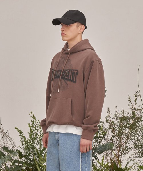 MUSINSA | WMC Pigment graphic sweat hood_BROWN