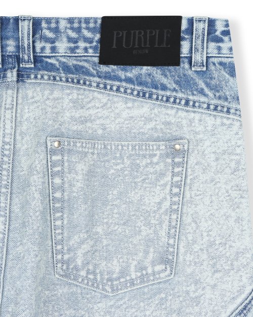 STUDED WESTERN JEAN ACID WASHED