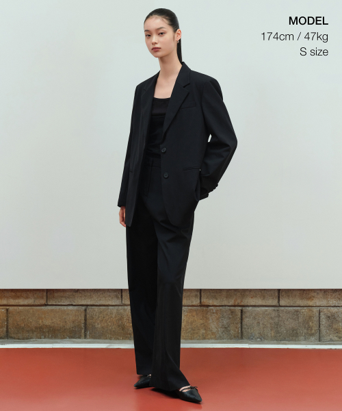 WOMENS SUMMER Шерсть OVERSIZE Пиджак [Черный]