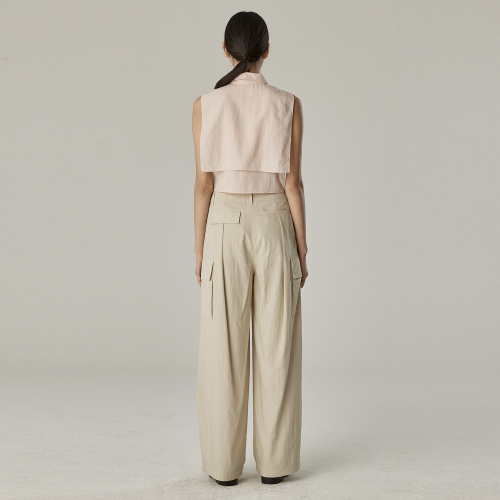 Нейлоновые брюки карго утилити_L/Beige
