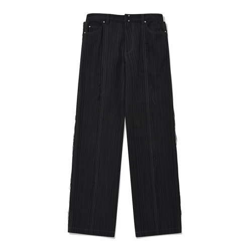 Широкие джинсы в полоску Collection [Black]
