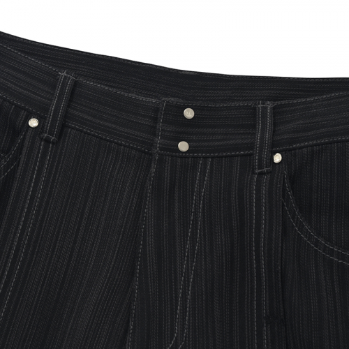 Широкие джинсы в полоску Collection [Black]