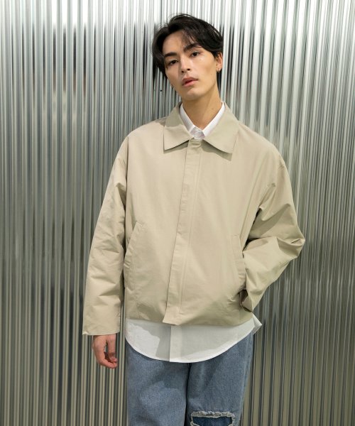 MUSINSA | SIGNATURE Pintuck Twill Herrington Jacket [Cream]