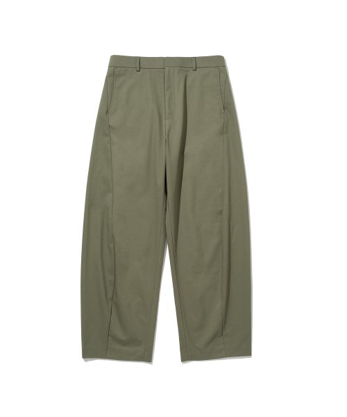 Широкие хлопковые брюки со швами KHAKI