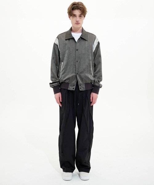 Ветровка оверсайз в стиле варсити_KHAKI GREY