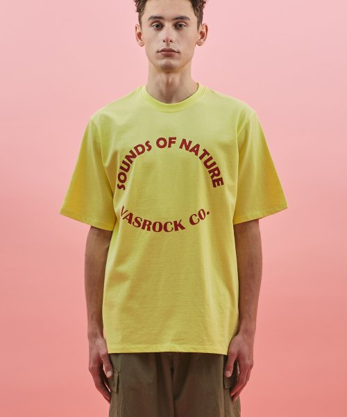 MUSINSA | VASROCK Baslock Loop Short Sleeve T-Shirt Yellow