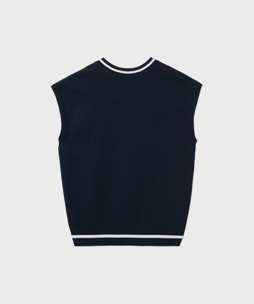 Свободный вязаный жилет Dark Navy