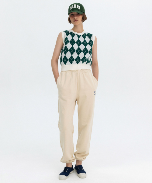 ARGYLE MIX VEST - зеленый
