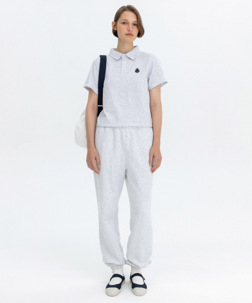 EMBLEM PATCH POLO TEE - MELANGE серый