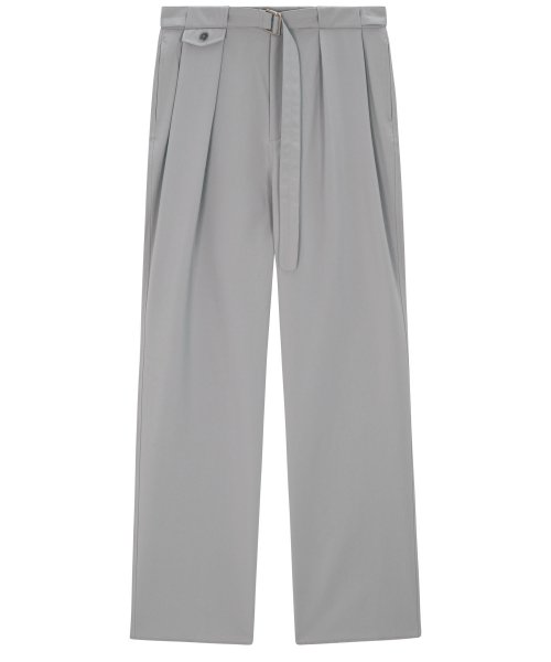 Belted Pocket Wide штаны - серый