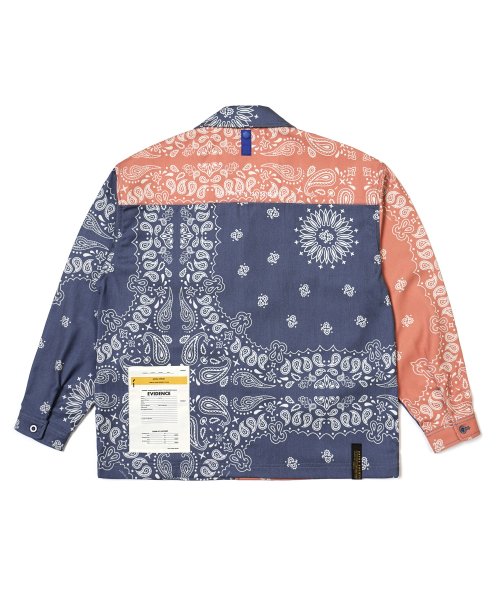 23 PAISLEY WASHED TWILL куртка ORANGE/темно-синий