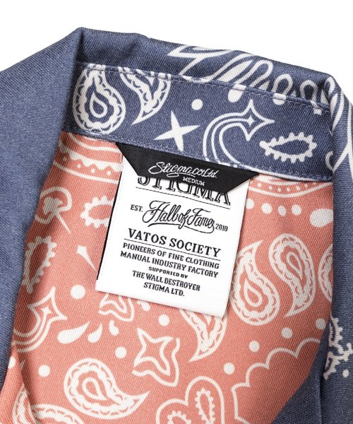 23 PAISLEY WASHED TWILL куртка ORANGE/темно-синий
