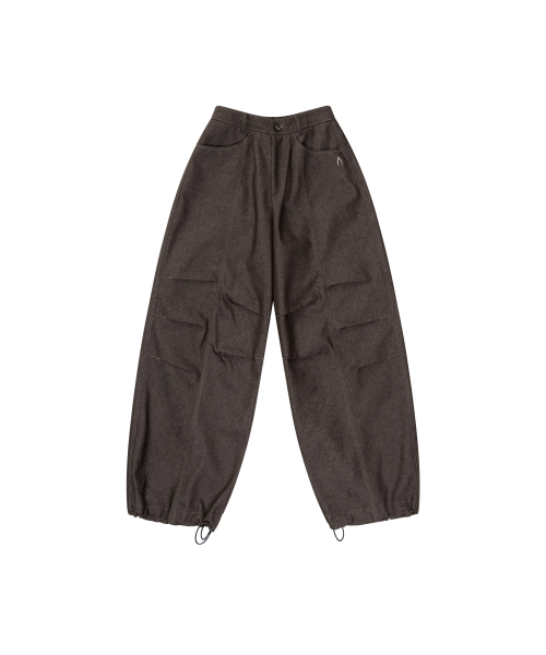 Knee Pin-tuck Printed Denim штаны (Brown)