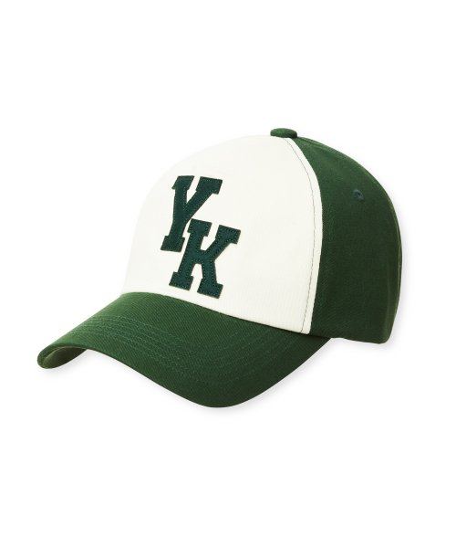 MUSINSA | WAI KEI YK applique two-tone ball cap green
