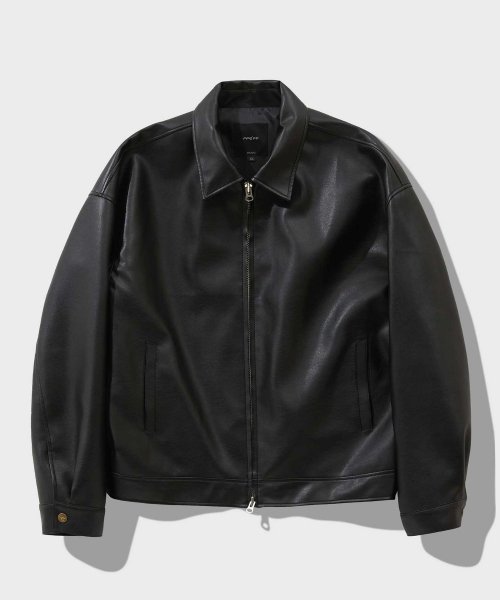 Кожаная куртка на молнии (Black)