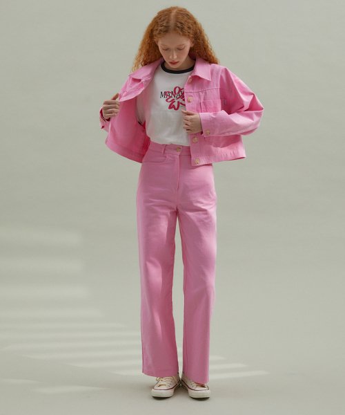 Укороченная вареная куртка, Pink