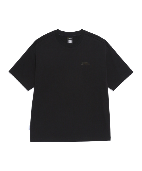 Футболка полуоверсайз N265UTS909 из хлопка супима BLACK