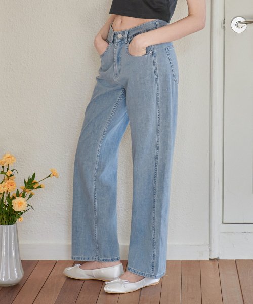 широкий Blush Jeans