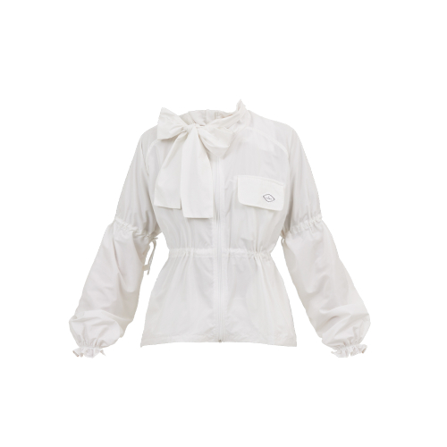 Блестящая ветровка оверсайз (White)