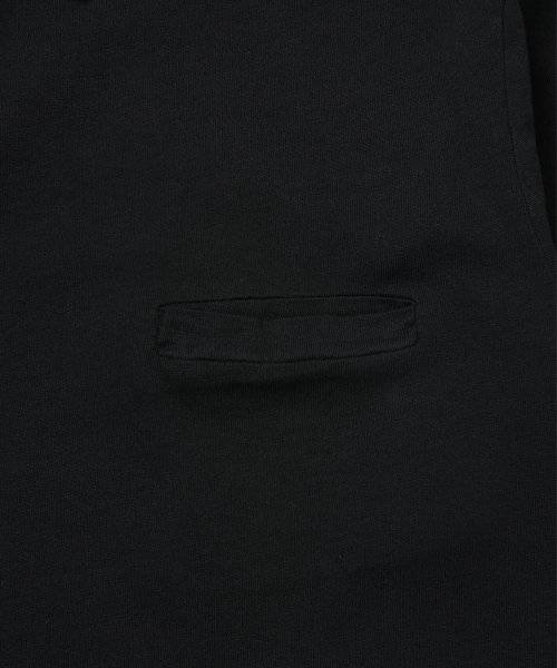 Узкое хлопковое поло с длинным рукавом [BLACK]