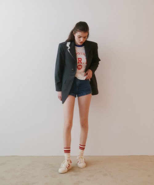 Unbalance Dot Wool Daddy-fit куртка (серый)
